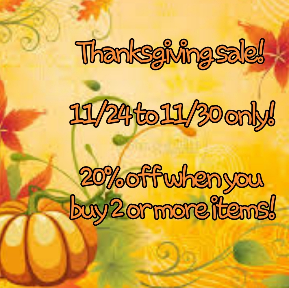 ‼️ SALE!!! 20% off when you buy 2 or more items!!